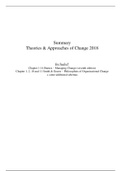 Summary Theories and Approaches of Change Management