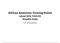 OCR A-Level Civil Rights in America 1865-1992 (History A) African American Essay Turning Points (Y319/01)