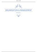 Organisation & Management summary