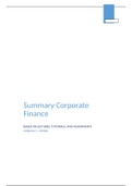 Complete summary corporate finance radboud