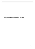 Corporate Governance for A&C
