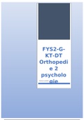 Leerjaar 2 Samenvatting Orthopedie 2 Psychologie 