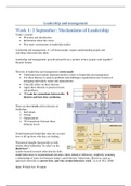 All Lectures + articles (week 1/6)  Theories of Leadership and management 
