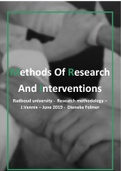 Summary Methods of Research and Intervention - J. Vennix