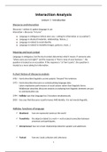 Interaction Analysis Summary - Radboud University, IBC, Year 2