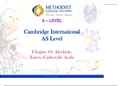 Cambridge International A Levels Chemistry (Chapter 16-Alcohols,Esters and Carboxylic Acids)