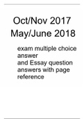 EDC1015 Oct/Nov 2017 May/June 2018 Exam with answers and page reference