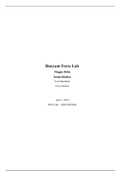 Buoyant Force Lab Report