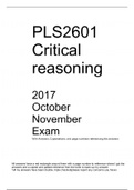 PLS2601 Oct Nov 2017 Exam answers and explanations