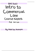 BUS 3660 Introduction to Commercial Law Entire Course Summary