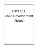 EDT1601 Child development notes