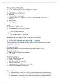 Lecture notes Management and Marketing 