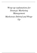 Wrap-up explainations for Strategic Marketing Management