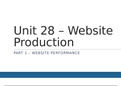 Unit 28 Website Production - Assignment 1 PART 1 (P1, P2) - User & Server Side