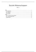 Sociale Wetenschappen 1.2, samenvatting&aantekeningen. PDB&WIHB