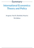 Samenvatting Internationale economie (engelstalig) - Theory and Policy, Paul R. Krugman Maurice Obstfeld, Marc Melitz