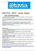 Hsy1512 - Stuyd Notes