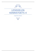 COMPLEET uitgewerkte lesdoelen kennistoets 4 verpleegkunde Hogeschool Utrecht