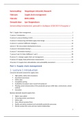 Summary supply chain management (BMO-24806)
