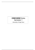 CEM1000W Chemistry Notes FULL YEAR