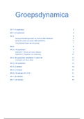 Complete samenvatting vak Groepsdynamica 2019-2020, geb. op Hoor-/werkcolleges en boek 'Handleiding Groepsdynamica' | periode 1 leerjaar 2 opleiding Toegepaste psychologie, HBO Fontys Hogescholen