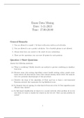 Data Mining Exam 2013