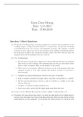 Data Mining Exam 2013 Solutions