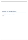 The Cultural Dimension of Europe Summary