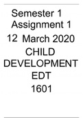 EDT1601 Assignment 1 Semester 1 2020