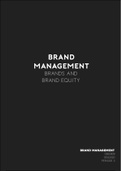 Brand Management: Brands and Brand Equity samenvatting NL
