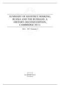 [SUMMARY] Geoffrey Hosking, Russia and the Russians. A History (Second Edition; Cambridge 2011)