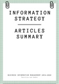 Information Strategy Articles Summary
