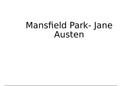 Mansfield Park - Jane Austen notes 