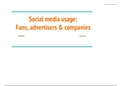 Panel_Social media usage_Fans, advertisers & companies.