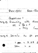PHY1501 NON ENGINEERING ASSIGNMENT 01 2020