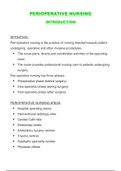 Simple Perioperative Nursing notes