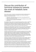 Hormonal imbalances in metabolic bone disease and the biochemical markers used in the management