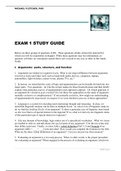Study Guide for Exam