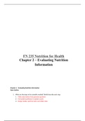 Nutrition for Health- FN235 Unit 2 Outline Study Guide & Notes - Graded A - SEMO - Nutrition, Dietetics, Food Science