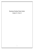 Business Studies Grade 10 Term 2 Study Guide