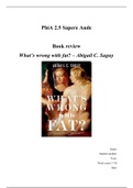 PhiA 2.5 Book review: What's wrong with fat?
