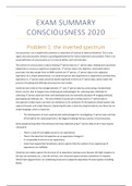 Complete summary consciousness 2020
