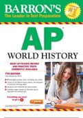 Barron's AP World History, 7th Edition