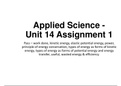 Unit 14 Assignment 1: Energy Changes, Sources and Applications *PASS*