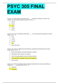 PSYC 305 FINAL EXAM QUESTIONS WITH ALL CORRECT ANSWERS GRADED A
