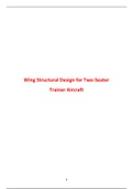 Wing Structural Design for a two-seater trainer aircraft