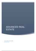Advanced Real Estate Revision Notes (Distinction Level)