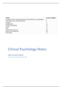 Clinical Psychology Notes