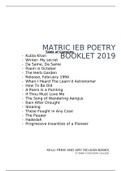 Matric Poetry Notes