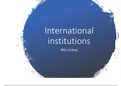 Public Services - International Institutions and Human Rights P1 M1 M2 D1